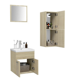 Ensemble de meubles de salle de bain Chêne sonoma Aggloméré