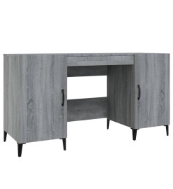 Bureau Sonoma gris 140x50x75 cm Bois d'ingénierie