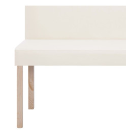 Banc 139,5 cm Crème Similicuir