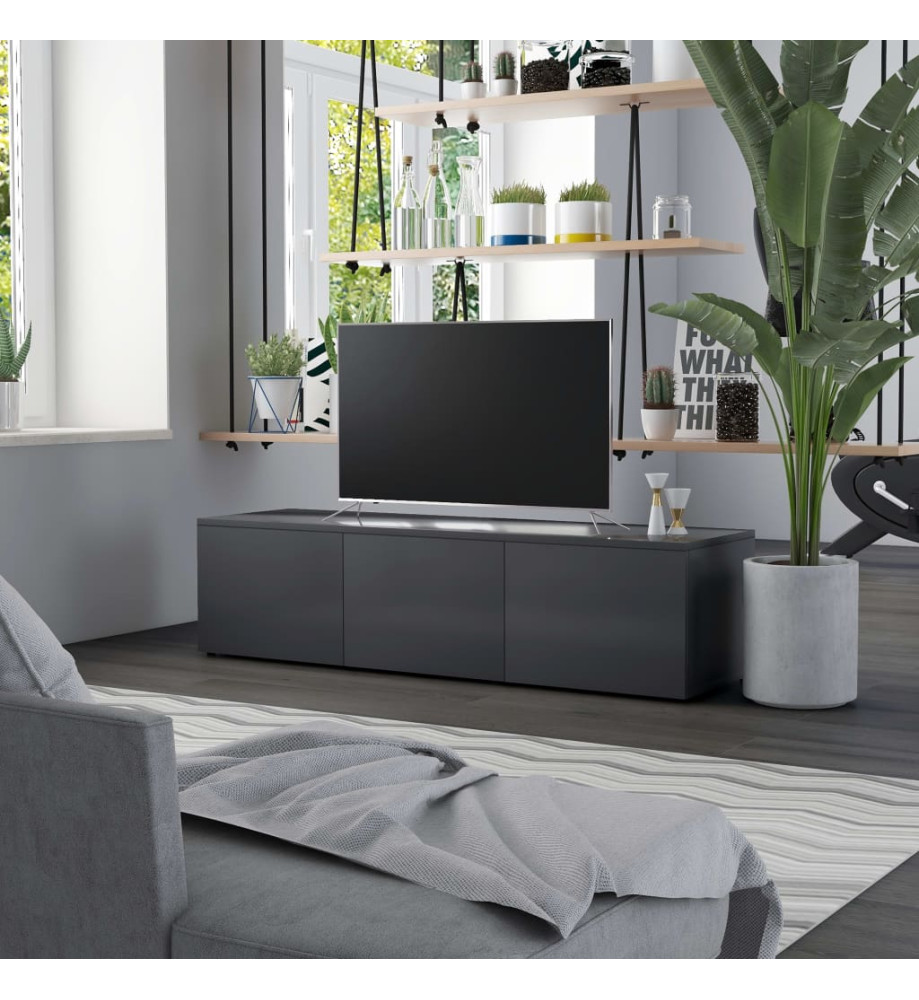 Meuble TV Gris 120x34x30 cm Aggloméré