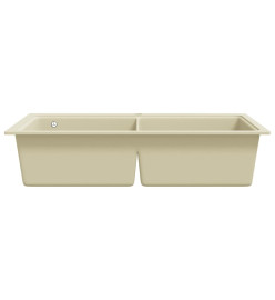 Évier de cuisine Granit Double lavabo Beige