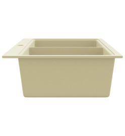 Évier de cuisine Granit Double lavabo Beige