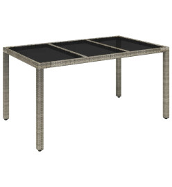 Ensemble à manger de jardin et coussins 7 pcs gris rotin