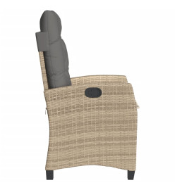Ensemble de bistro 3 pcs coussins mélange beige résine tressée
