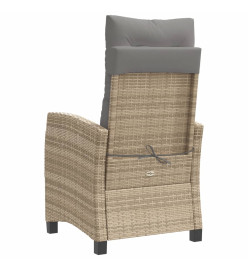 Ensemble de bistro 3 pcs coussins mélange beige résine tressée