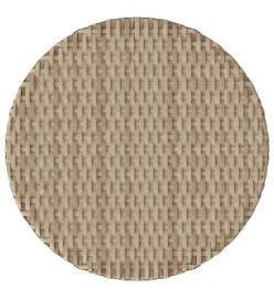 Ensemble de bistro 3 pcs coussins mélange beige résine tressée