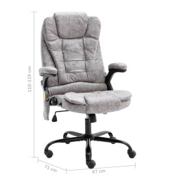 Chaise de bureau de massage gris clair similicuir daim