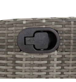 Ensemble à manger de jardin et coussins 7 pcs gris rotin