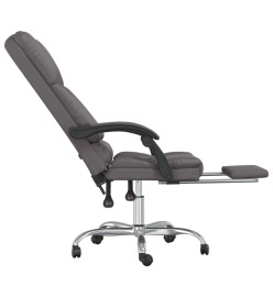 Fauteuil de massage inclinable de bureau Gris Similicuir