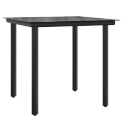 Ensemble à manger de jardin 5 pcs et coussins marron poly rotin