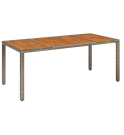 Ensemble à manger de jardin et coussins 7 pcs gris rotin