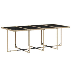 Ensemble à manger de jardin et coussins 9 pcs mélange beige