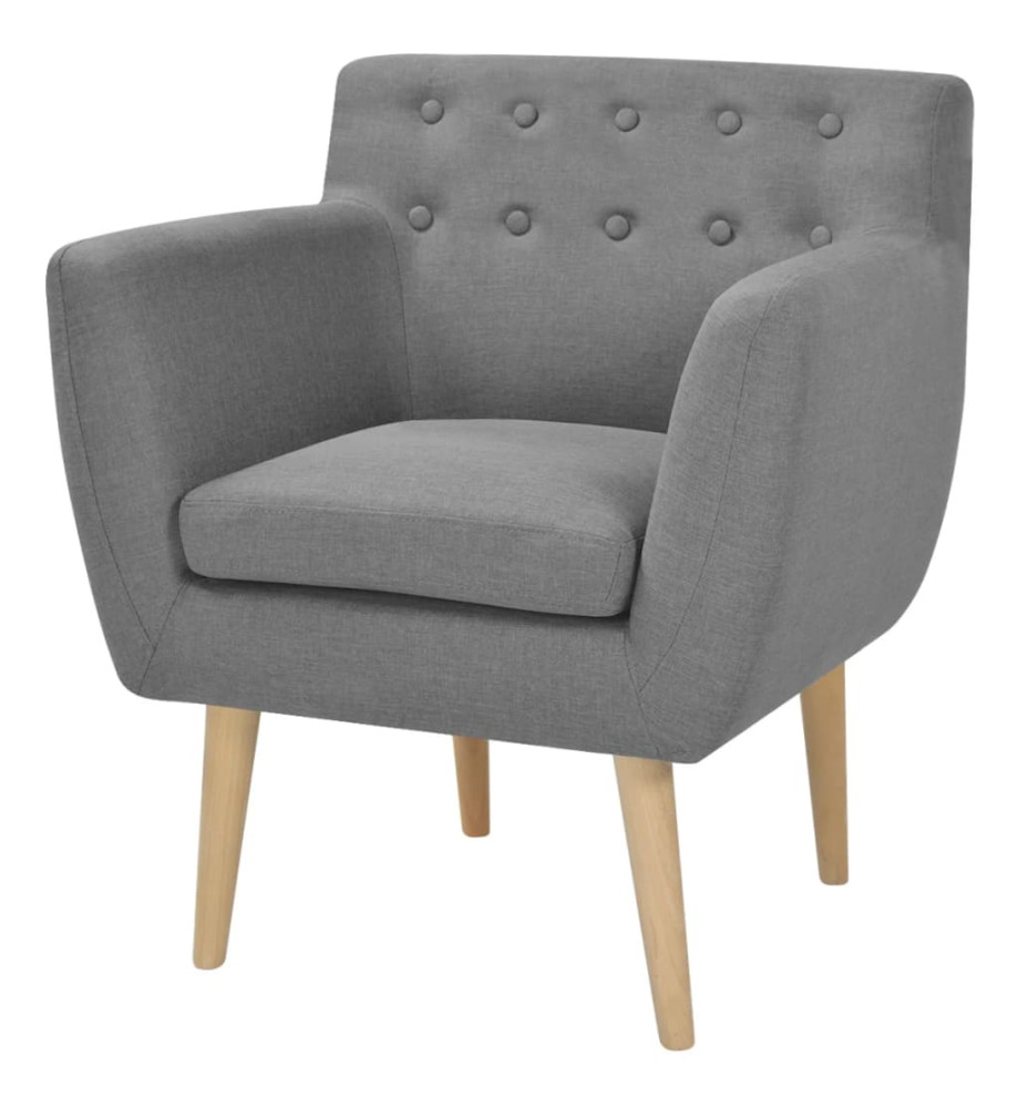 Fauteuil Gris clair Tissu