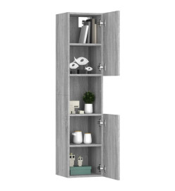 Armoire de bain Sonoma gris 30x30x130 cm Bois d'ingénierie