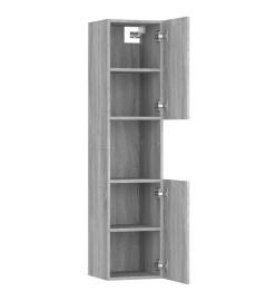 Armoire de bain Sonoma gris 30x30x130 cm Bois d'ingénierie