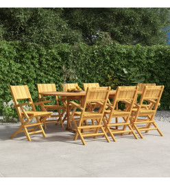 Chaises de jardin pliantes 8 pcs 55x61x90 cm bois massif teck