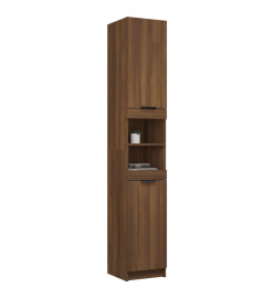 Armoire de bain Chêne marron 32x34x188,5 cm Bois d'ingénierie