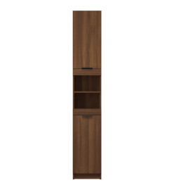 Armoire de bain Chêne marron 32x34x188,5 cm Bois d'ingénierie