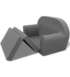 Chaise longue pliable pour enfants Gris