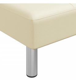 Chaise longue crème similicuir