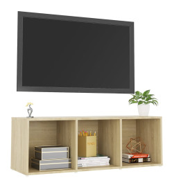 Meuble TV Chêne sonoma 107x35x37 cm Aggloméré