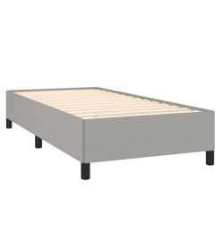 Lit à sommier tapissier avec matelas Gris clair 100x200cm Tissu