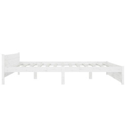 Cadre de lit Blanc Bois massif 180x200 cm Super King