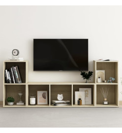 Ensemble de meubles TV 3 pcs Chêne sonoma Aggloméré