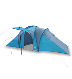 Tente de camping 6 personnes bleu 576x238x193 cm taffetas 185T