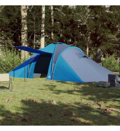 Tente de camping 6 personnes bleu 576x238x193 cm taffetas 185T