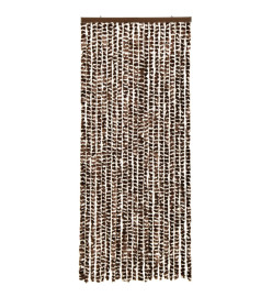 Moustiquaire Marron et blanc 56x185 cm Chenille