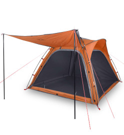 Tente de camping 4 personnes 240x221x160 cm taffetas 185T