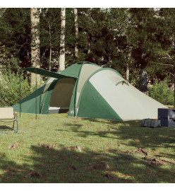 Tente de camping 6 personnes vert 576x238x193 cm taffetas 185T