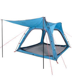 Tente de camping 4 personnes bleu 240x221x160 cm taffetas 185T