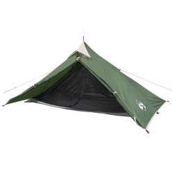 Tente de camping 1 personne vert 255x153x130 cm taffetas 185T