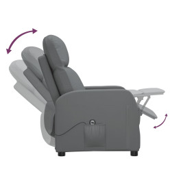 Fauteuil inclinable électrique Anthracite Similicuir