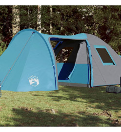 Tente de camping 6 personnes bleu 466x342x200 cm taffetas 185T