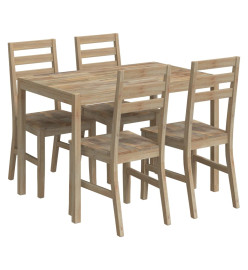 Ensemble de salle à manger 5 pcs Bois d'acacia solide