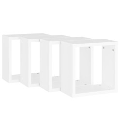 Étagères cube murales 4 pcs Blanc 30x15x30 cm