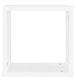 Étagères cube murales 4 pcs Blanc 30x15x30 cm