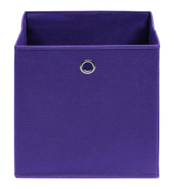 Boîtes de rangement 4 pcs Tissu intissé 28x28x28 cm Violet