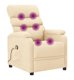 Fauteuil de massage Crème Tissu