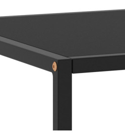 Table basse Noir avec verre noir 100x50x35 cm