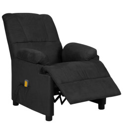 Fauteuil de massage Noir Similicuir daim