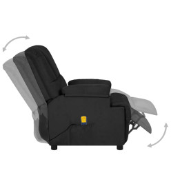 Fauteuil de massage Noir Similicuir daim