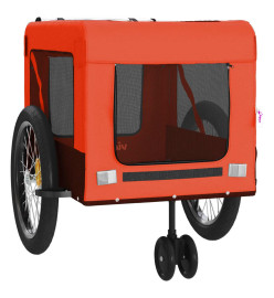 Remorque de vélo pour animaux de compagnie orange et noir