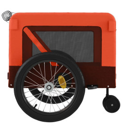 Remorque de vélo pour animaux de compagnie orange et noir