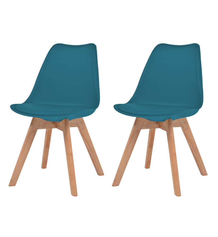 Chaises à manger lot de 2 Turquoise Plastique