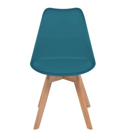 Chaises à manger lot de 2 Turquoise Plastique