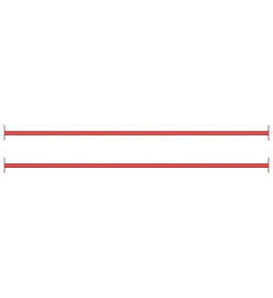 Barres fixes d'exercice 2 pcs 125 cm Acier Rouge